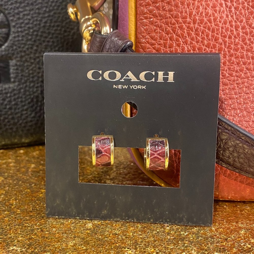 HUGGIE EARRINGS (COACH 6108) - Picture 1 of 5